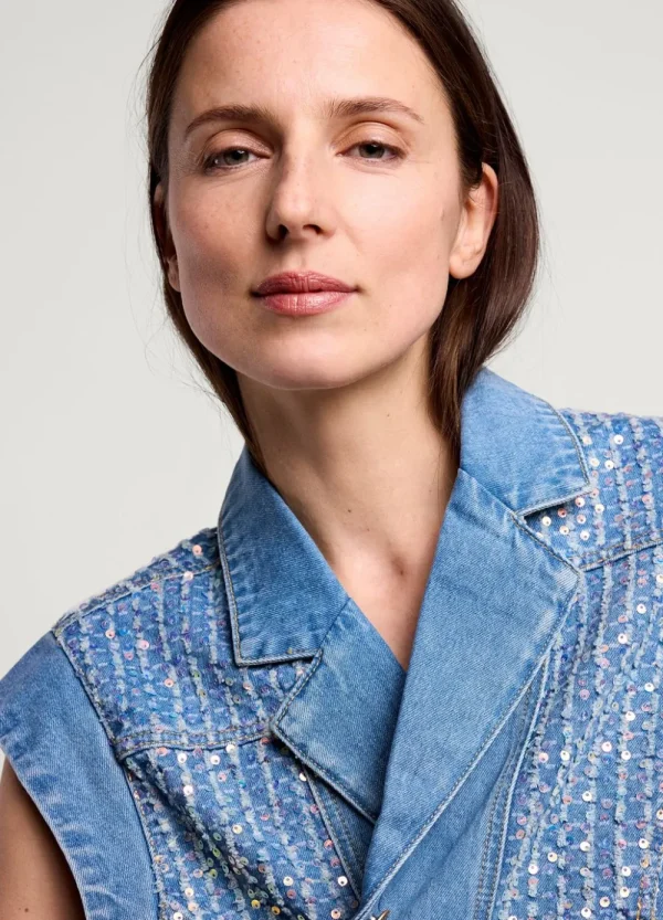 Vrouwen Summum Woman Blazers & Jasjes | Denim Gilet