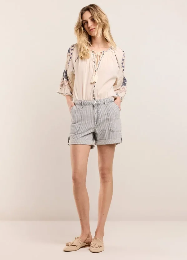 Vrouwen Summum Woman Shorts | Denim Streepjesshort