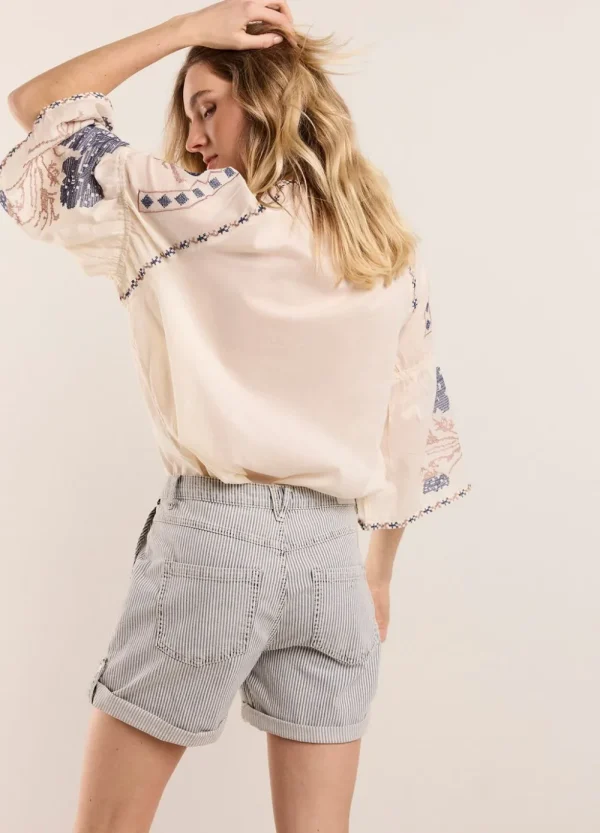 Vrouwen Summum Woman Shorts | Denim Streepjesshort