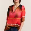 Vrouwen Summum Woman Tops & T-Shirts | Faded Top Met Vlindermouw