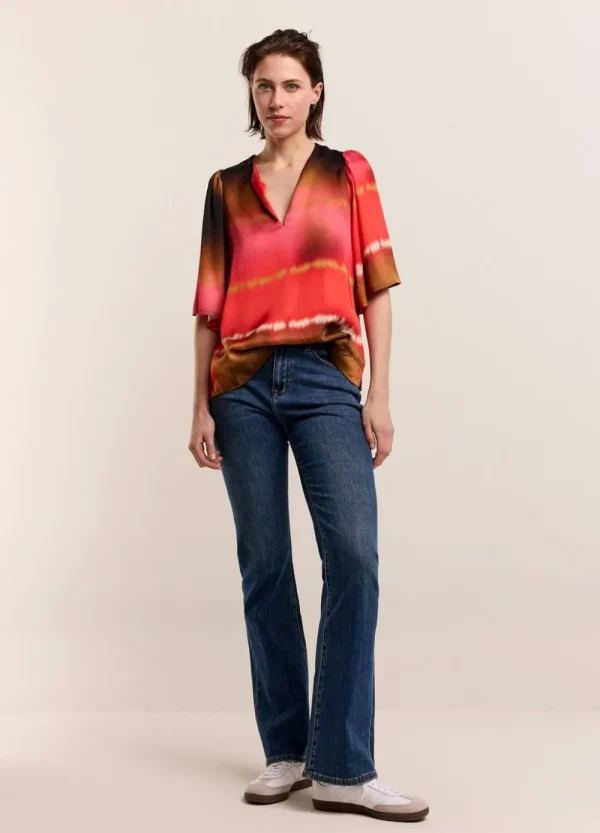 Vrouwen Summum Woman Tops & T-Shirts | Faded Top Met Vlindermouw