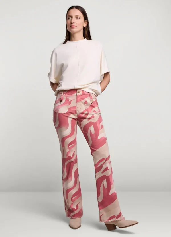 Vrouwen Summum Woman Broeken & Jumpsuits | Flared Broek Met Print