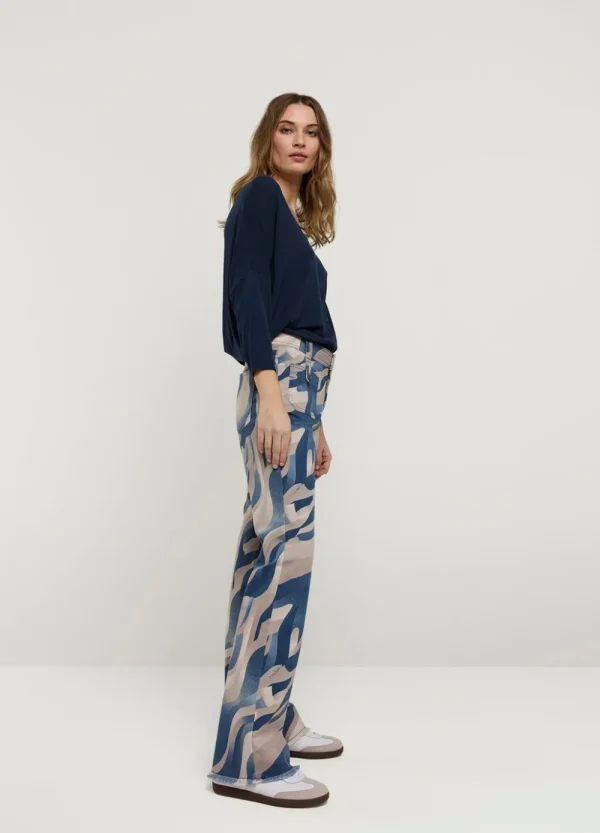 Vrouwen Summum Woman Broeken & Jumpsuits | Flared Broek Met Print