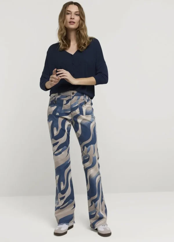 Vrouwen Summum Woman Broeken & Jumpsuits | Flared Broek Met Print