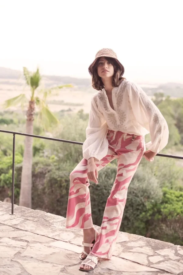Vrouwen Summum Woman Broeken & Jumpsuits | Flared Broek Met Print