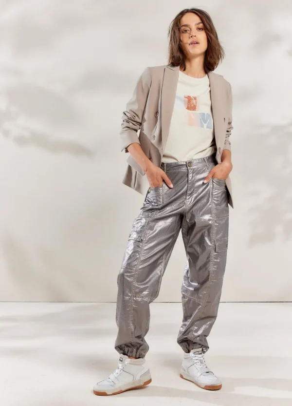 Vrouwen Summum Woman Broeken & Jumpsuits | Foil Print Cargo