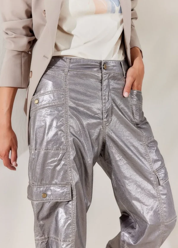 Vrouwen Summum Woman Broeken & Jumpsuits | Foil Print Cargo