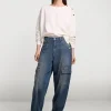 Vrouwen Summum Woman Jeans | Gestreepte Cargo Jeans