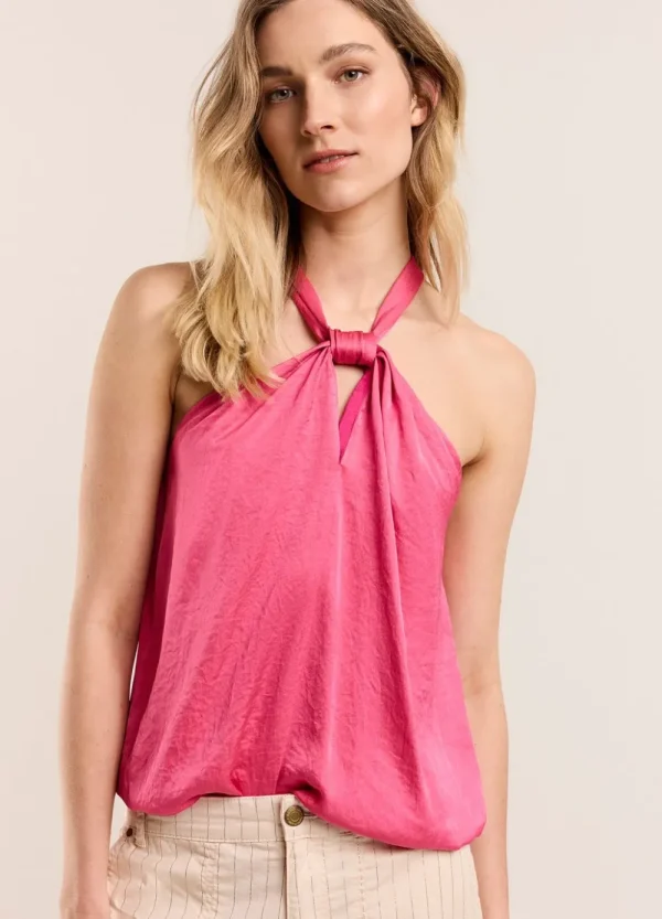 Vrouwen Summum Woman Tops & T-Shirts | Glanzend Haltersinglet