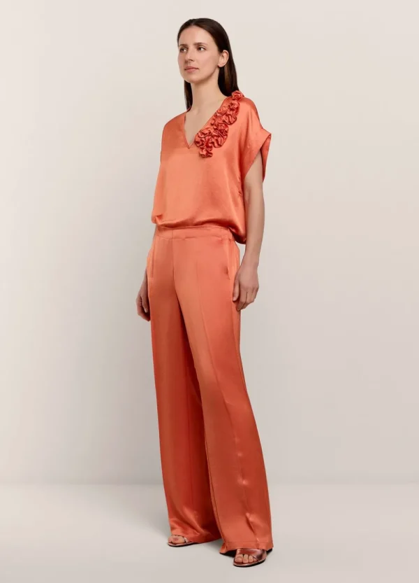 Vrouwen Summum Woman Broeken & Jumpsuits | Glanzende Lange Broek