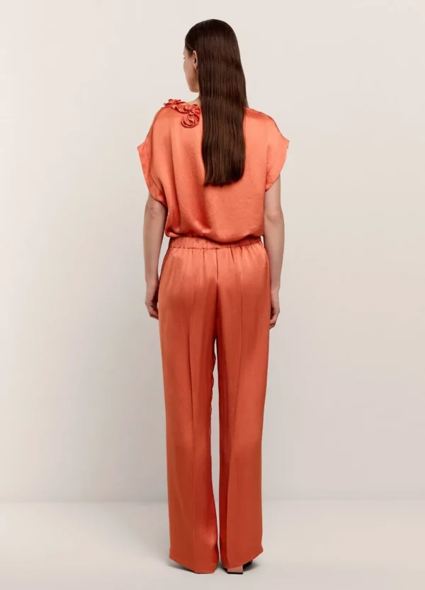 Vrouwen Summum Woman Broeken & Jumpsuits | Glanzende Lange Broek