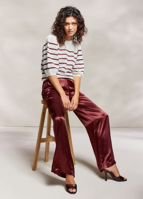 Vrouwen Summum Woman Broeken & Jumpsuits | Glanzende Rechte Broek