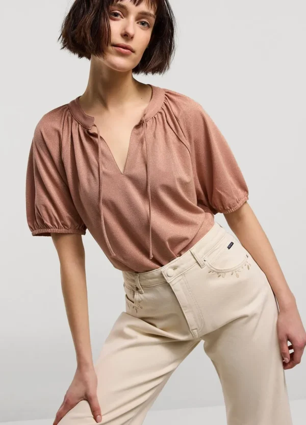 Vrouwen Summum Woman Tops & T-Shirts | Glimmende Lurex Top