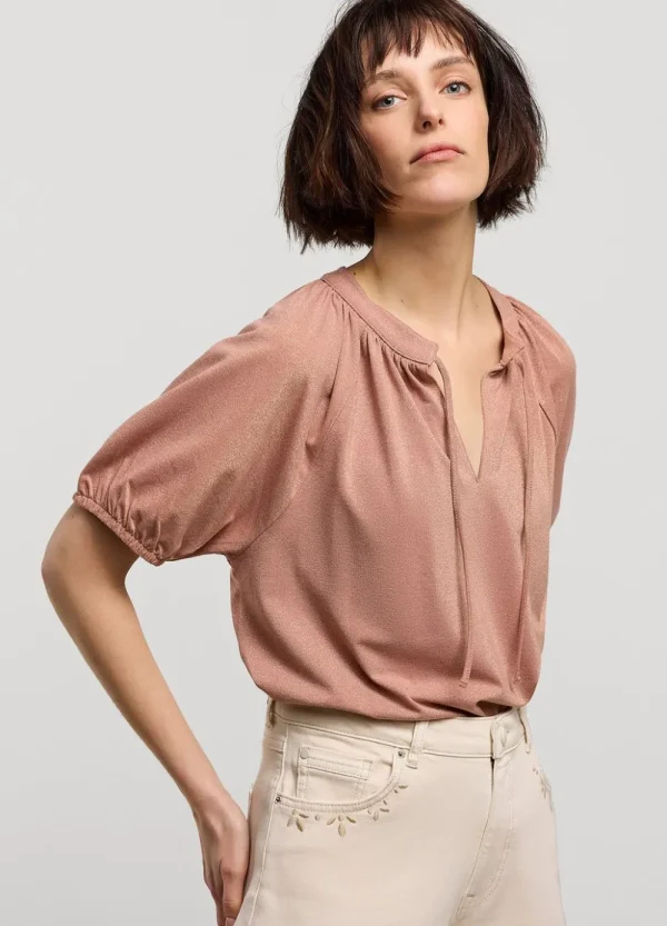 Vrouwen Summum Woman Tops & T-Shirts | Glimmende Lurex Top