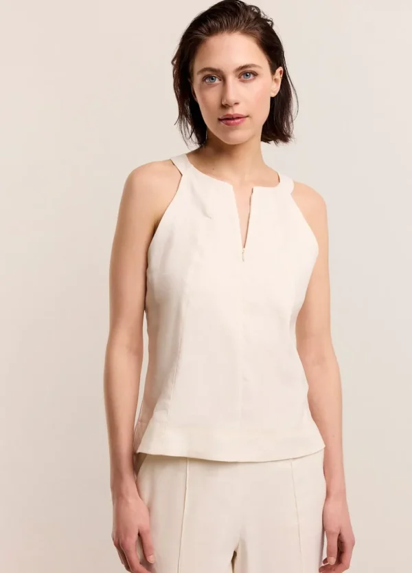 Vrouwen Summum Woman Tops & T-Shirts | Haltertop Met Blinde Rits