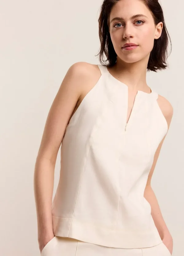 Vrouwen Summum Woman Tops & T-Shirts | Haltertop Met Blinde Rits