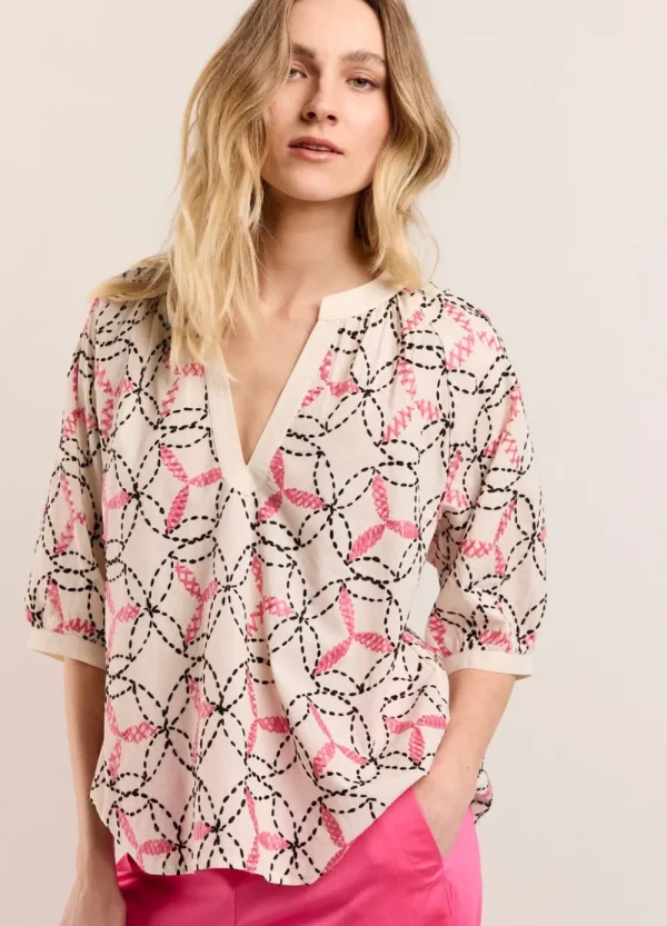 Vrouwen Summum Woman Tops & T-Shirts | Handgeborduurd Top