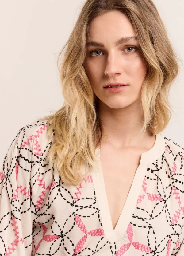 Vrouwen Summum Woman Tops & T-Shirts | Handgeborduurd Top