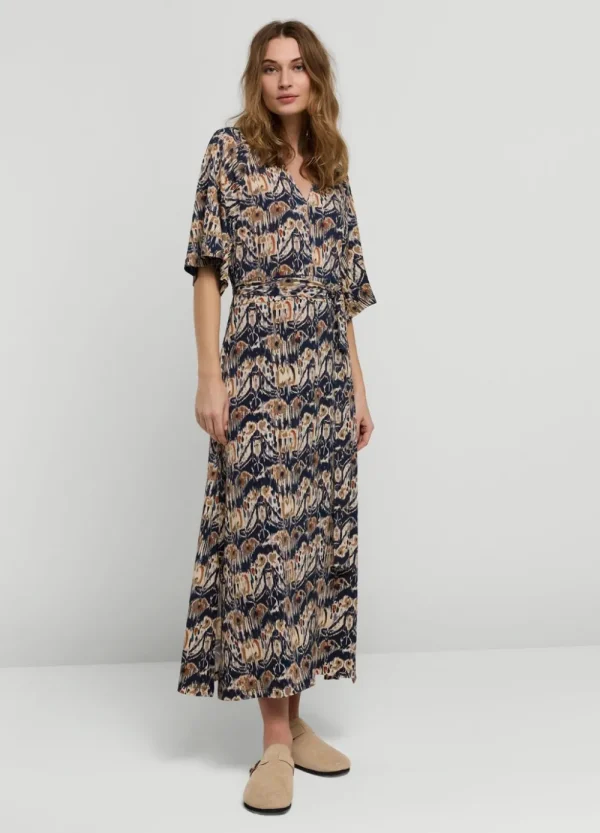 Vrouwen Summum Woman Jurken | Ikatprint Jurk Met Polokraag
