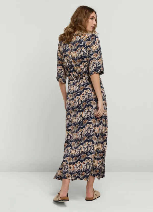 Vrouwen Summum Woman Jurken | Ikatprint Jurk Met Polokraag