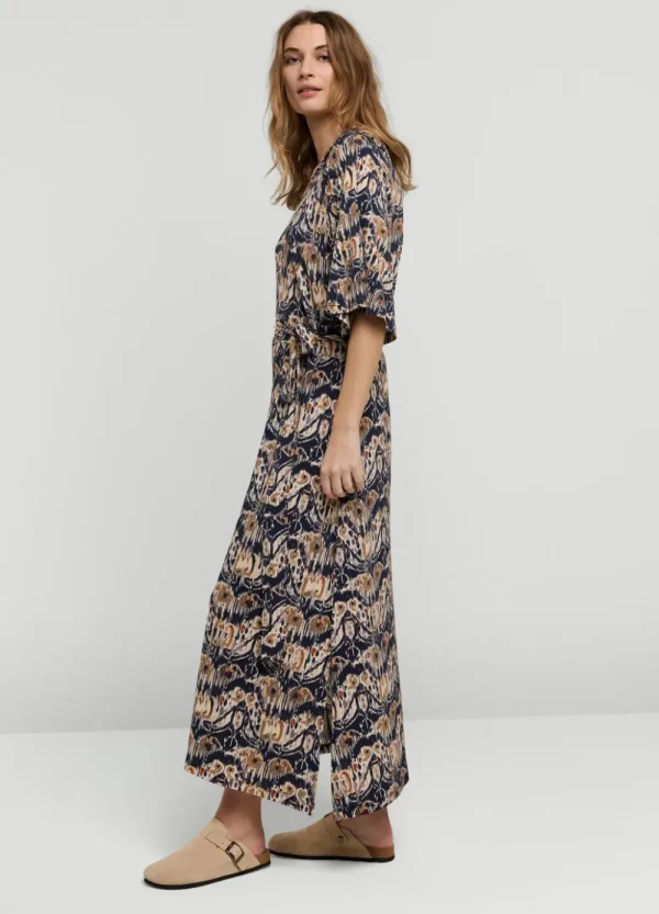 Vrouwen Summum Woman Jurken | Ikatprint Jurk Met Polokraag