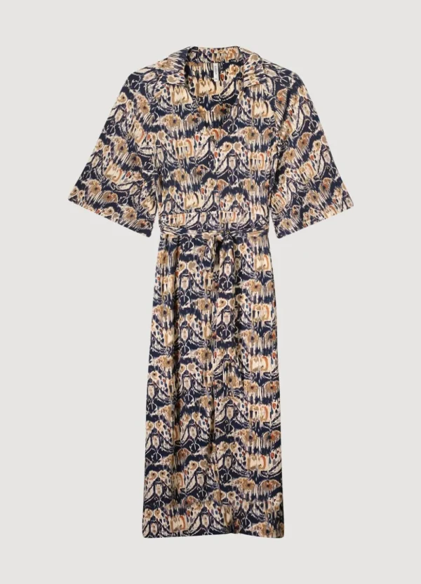 Vrouwen Summum Woman Jurken | Ikatprint Jurk Met Polokraag