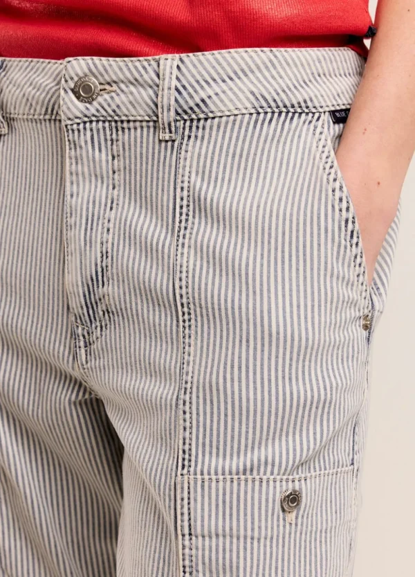 Vrouwen Summum Woman Broeken & Jumpsuits | Indigo Streepjesdenim
