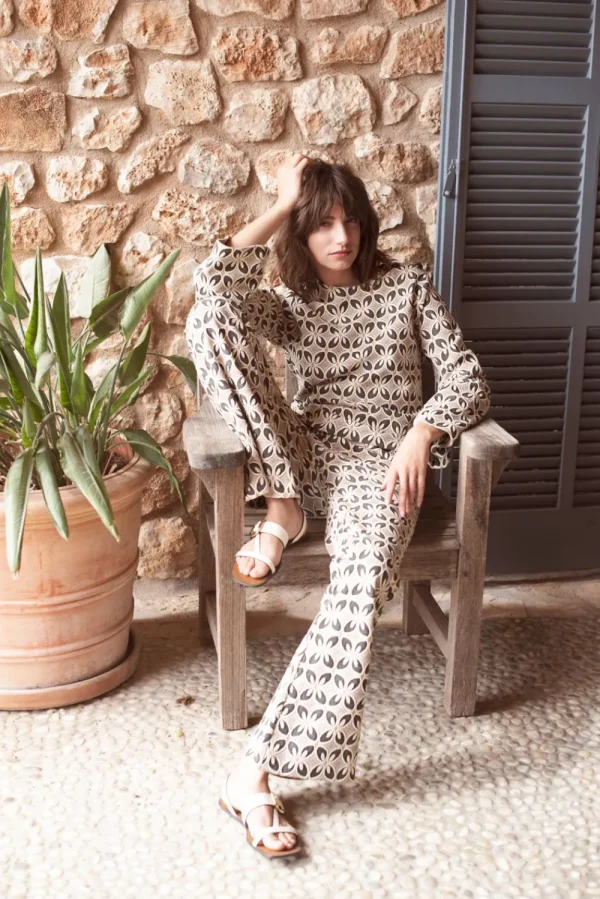 Vrouwen Summum Woman Broeken & Jumpsuits | Jacquard Flared Pants