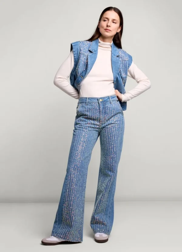 Vrouwen Summum Woman Jeans | Jeans Met Pailletten