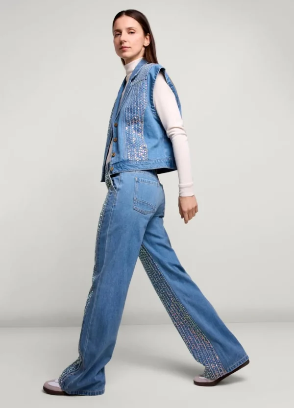 Vrouwen Summum Woman Jeans | Jeans Met Pailletten