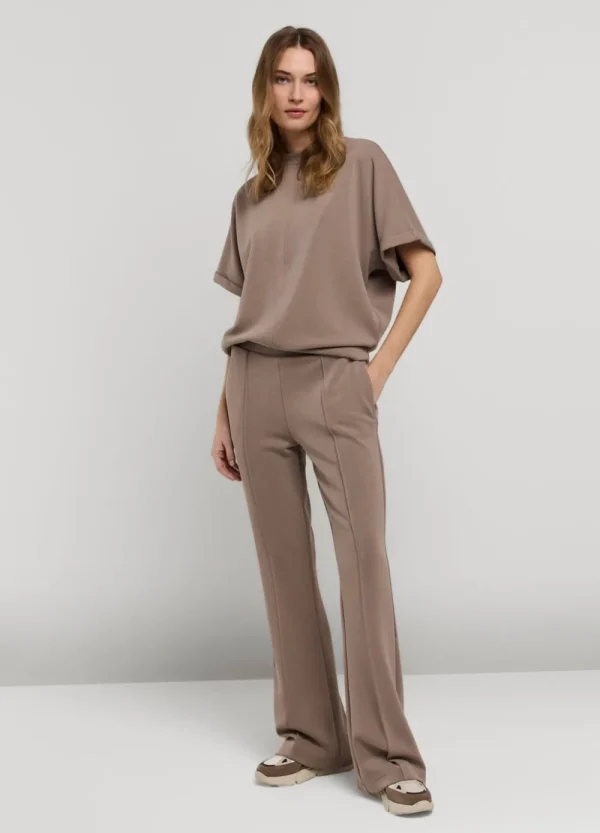 Vrouwen Summum Woman Broeken & Jumpsuits | Jersey Wijdepijpenbroek
