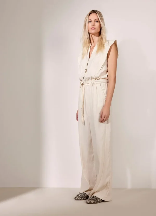 Vrouwen Summum Woman Broeken & Jumpsuits | Katoen-Linnen Jumpsuit