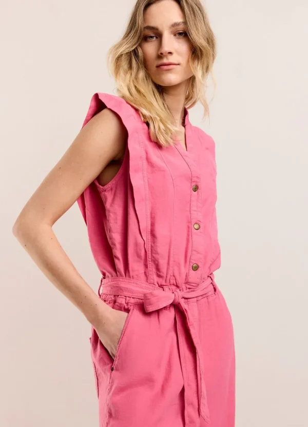 Vrouwen Summum Woman Broeken & Jumpsuits | Katoen-Linnen Jumpsuit