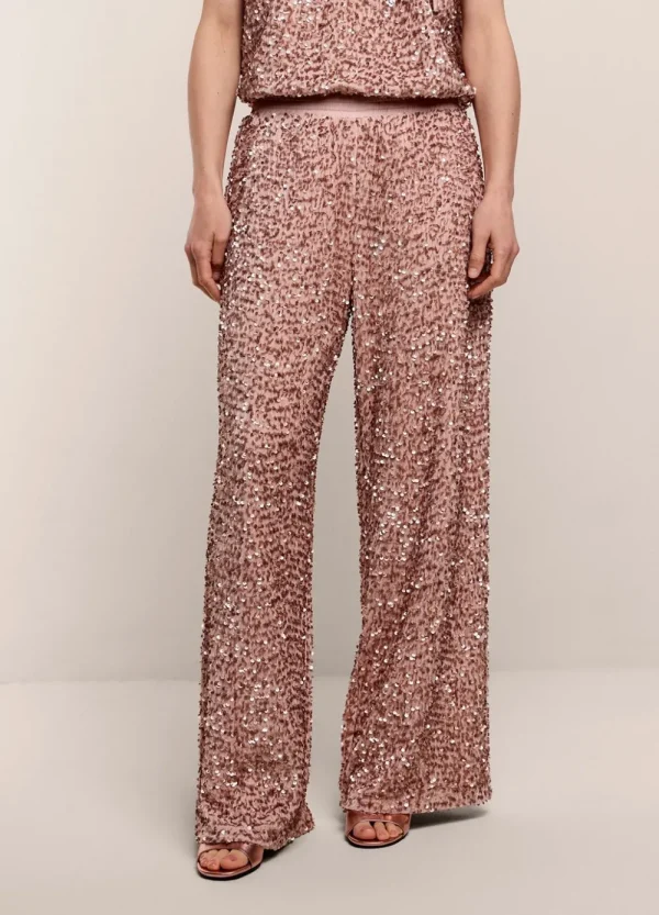 Vrouwen Summum Woman Broeken & Jumpsuits | Lange Broek Paillettenstof