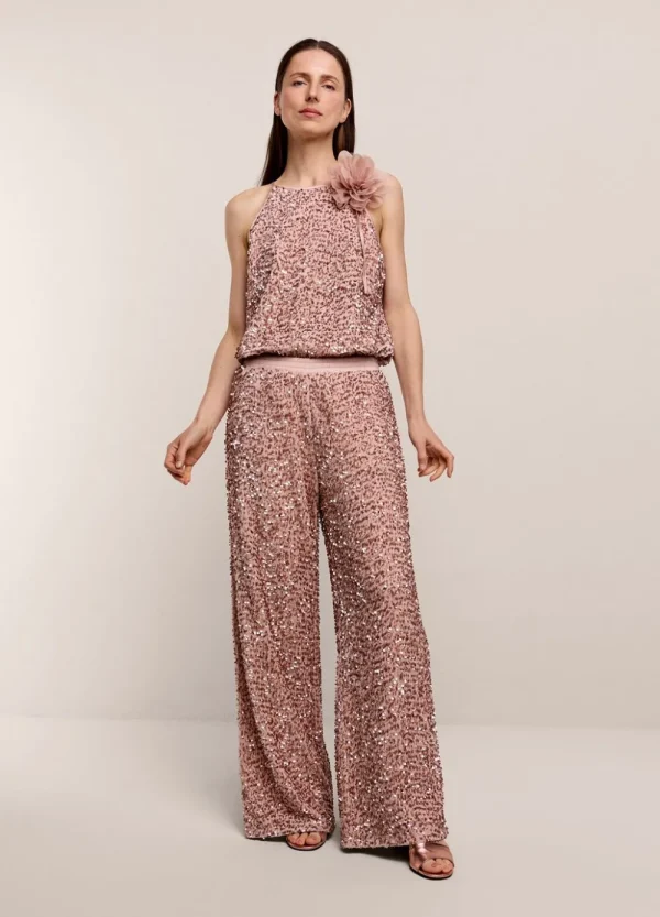 Vrouwen Summum Woman Broeken & Jumpsuits | Lange Broek Paillettenstof