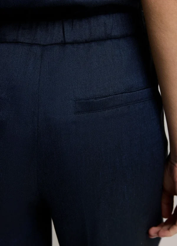 Vrouwen Summum Woman Broeken & Jumpsuits | Linnen Broek Wijde Pijpen