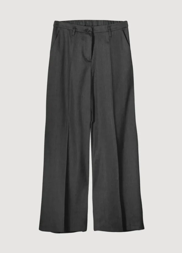 Vrouwen Summum Woman Broeken & Jumpsuits | Linnen Broek Wijde Pijpen