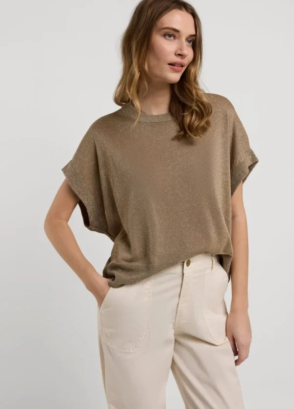 Vrouwen Summum Woman Tops & T-Shirts | Lurex Boxy Truitje