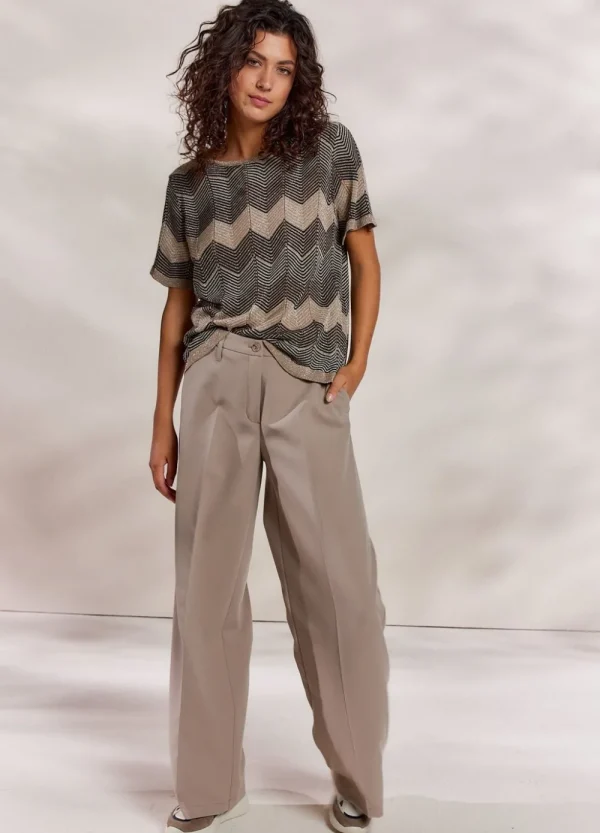Vrouwen Summum Woman Tops & T-Shirts | Metallic Zigzag Top