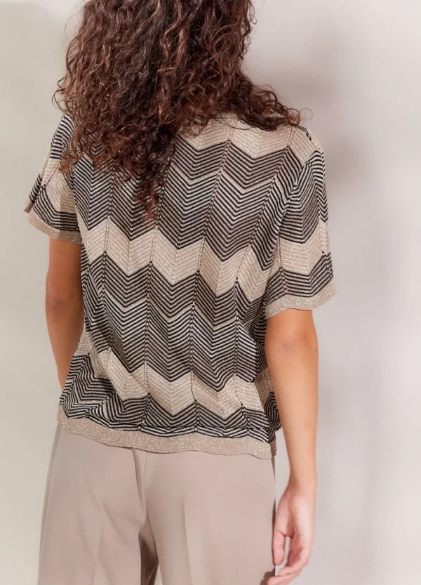 Vrouwen Summum Woman Tops & T-Shirts | Metallic Zigzag Top