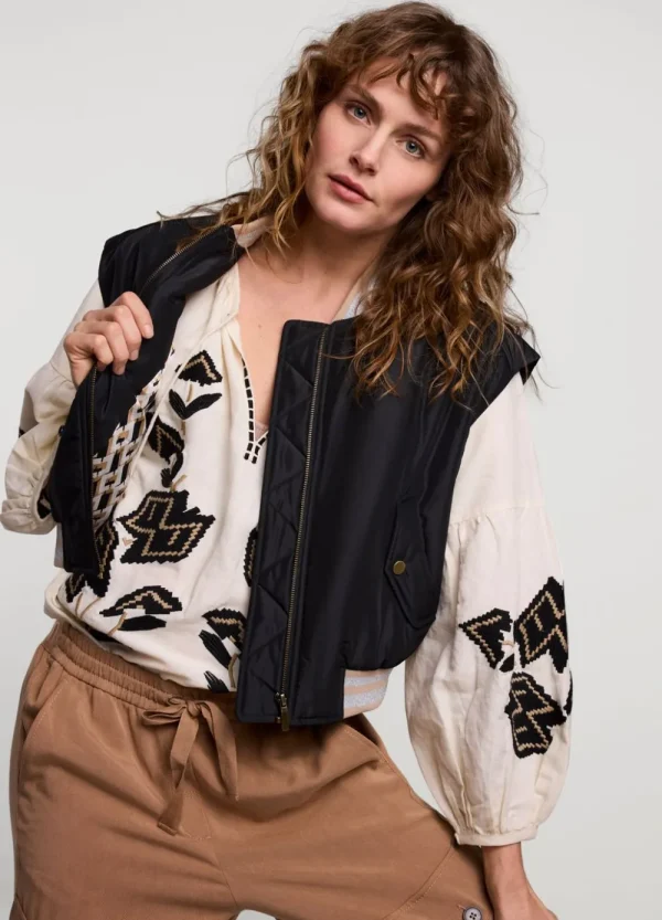 Vrouwen Summum Woman Blazers & Jasjes | Mouwloos Bomberjack