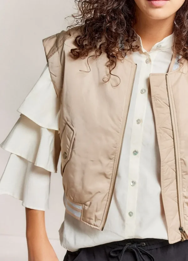 Vrouwen Summum Woman Blazers & Jasjes | Mouwloos Bomberjack