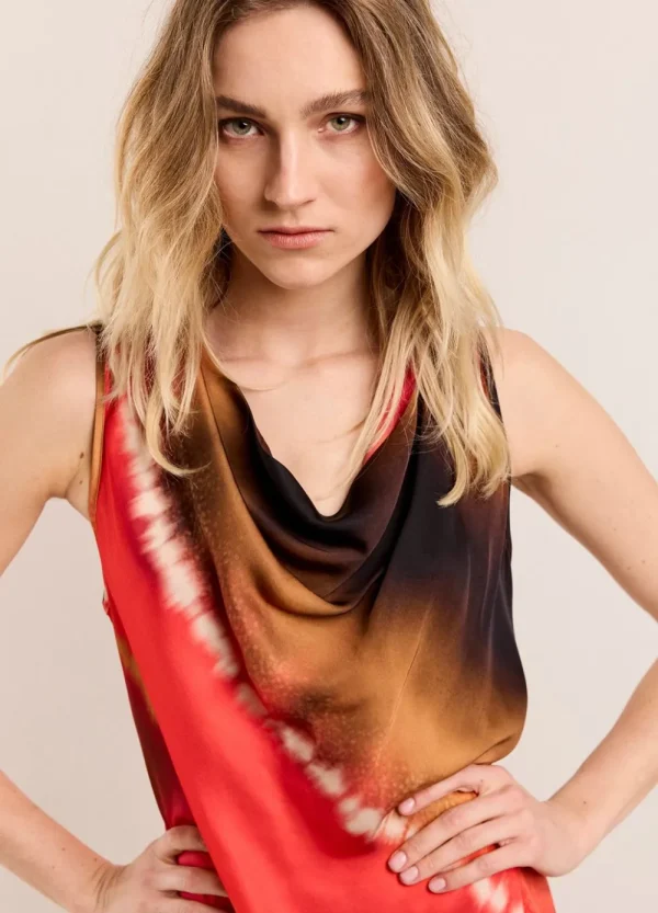 Vrouwen Summum Woman Jurken | Mouwloze Jurk Faded Print