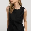 Vrouwen Summum Woman Tops & T-Shirts | Mouwloze Top Linnenmix