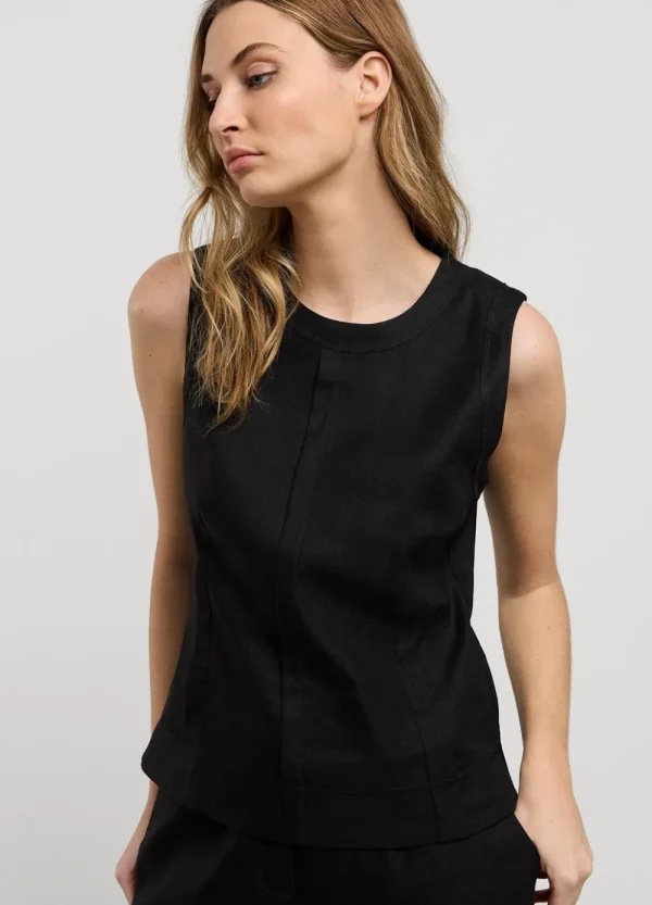 Vrouwen Summum Woman Tops & T-Shirts | Mouwloze Top Linnenmix