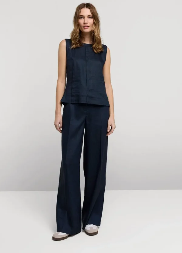 Vrouwen Summum Woman Tops & T-Shirts | Mouwloze Top Linnenmix