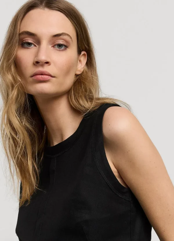 Vrouwen Summum Woman Tops & T-Shirts | Mouwloze Top Linnenmix