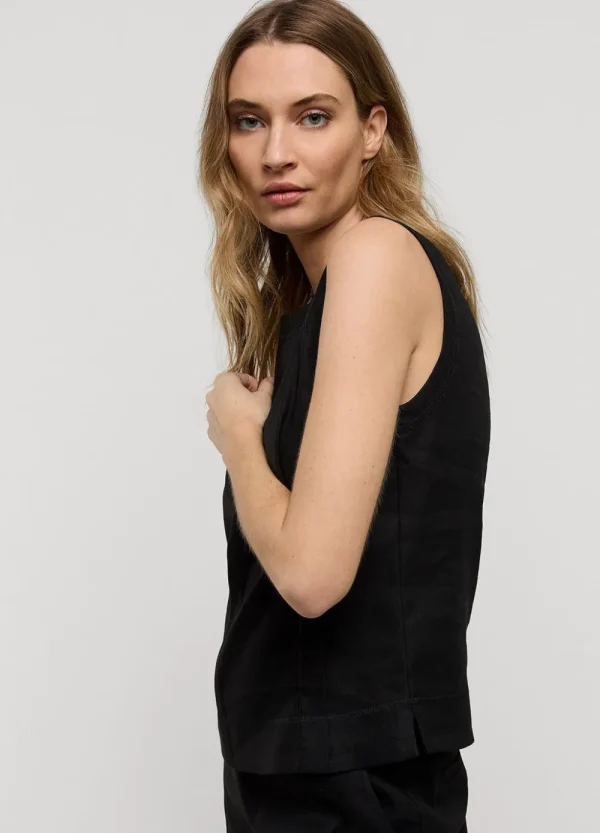 Vrouwen Summum Woman Tops & T-Shirts | Mouwloze Top Linnenmix