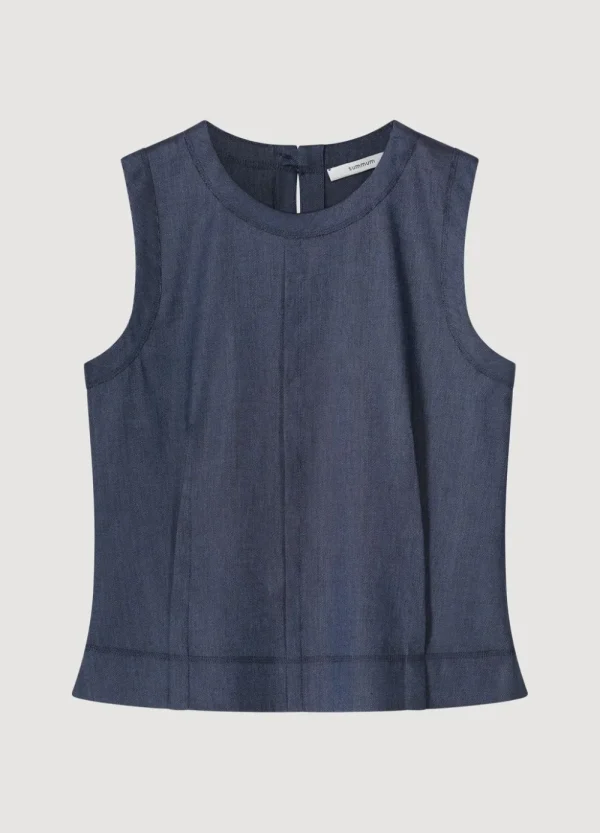 Vrouwen Summum Woman Tops & T-Shirts | Mouwloze Top Linnenmix