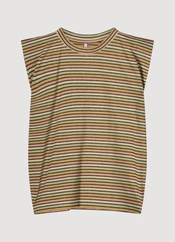 Vrouwen Summum Woman Tops & T-Shirts | Mouwloze Top Met Streepjes